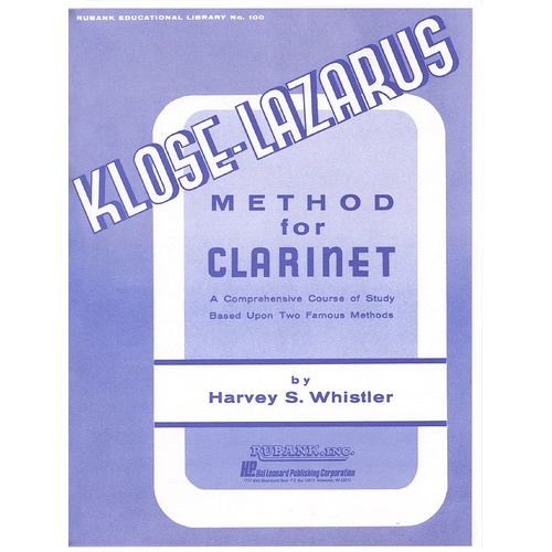Klose Lazarus Method For Clarinet (Softcover Book)