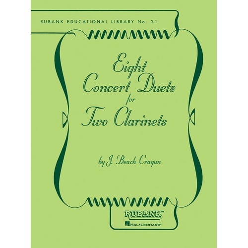 Concert Duets 8 For 2 Clarinets (Softcover Book)
