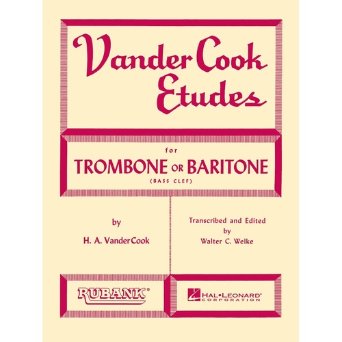 Vandercook Etudes Trombone/baritone bc (Softcover Book)
