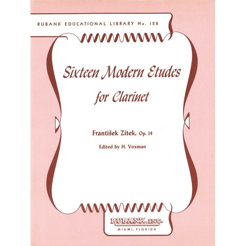 Modern Etudes 16 For Clarinet (Softcover Book)