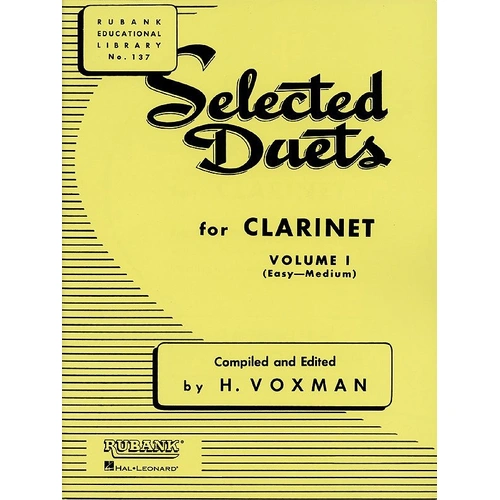 Selected Duets for Clarinet Vol 1 Easy/Medium by Rubank Publications