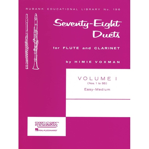 78 Duets For Flute And Clarinet Vol 1 (Softcover Book)