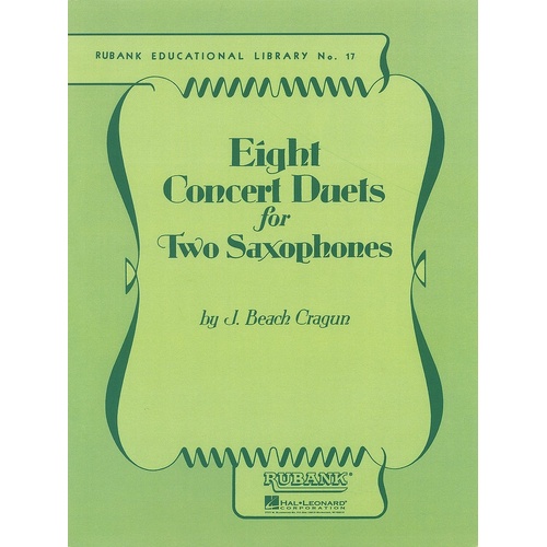 Eight Concert Duets Alto Sax (Softcover Book)