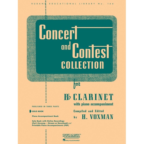 Concert And Contest Piano Acc Clarinet (Softcover Book)