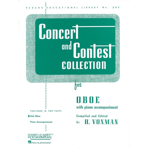Concert And Contest Piano Accomp Oboe (Softcover Book)