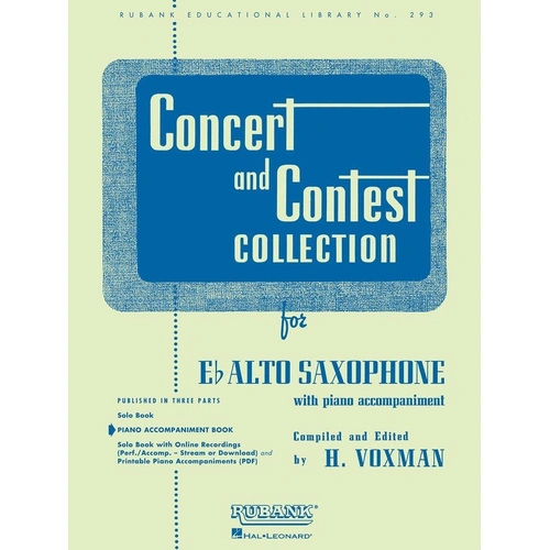 Concert and Contest Collection for Eb Alto Saxophone - Piano Accompaniment
