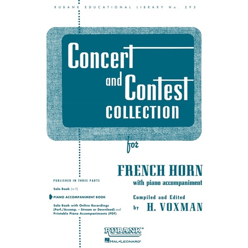 Concert And Contest Collection Piano Acc F Horn (Softcover Book)