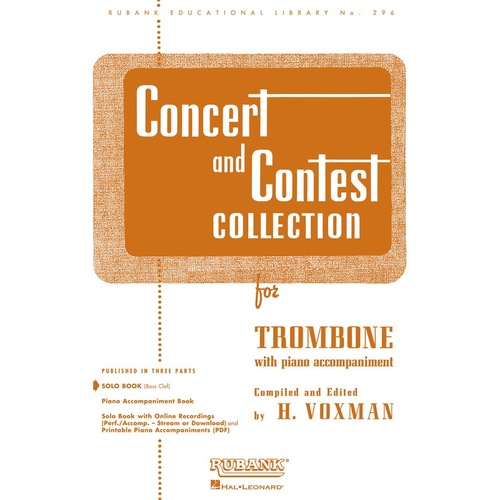 Concert And Contest Collection Trombone Solo (Softcover Book)