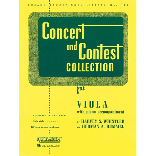 Concert and Contest Collection Viola Part by Rubank Publications