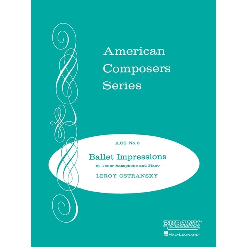 Ballet Impressions Tenor Sax/Piano (Softcover Book)