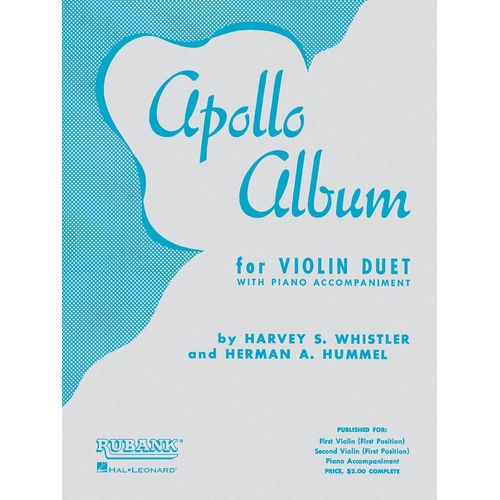 Apollo Album Violin Duet/Piano Arr Hummel (Softcover Book)