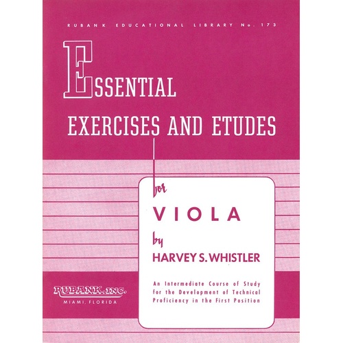 Essential Exercises And Etudes For Viola (Softcover Book)
