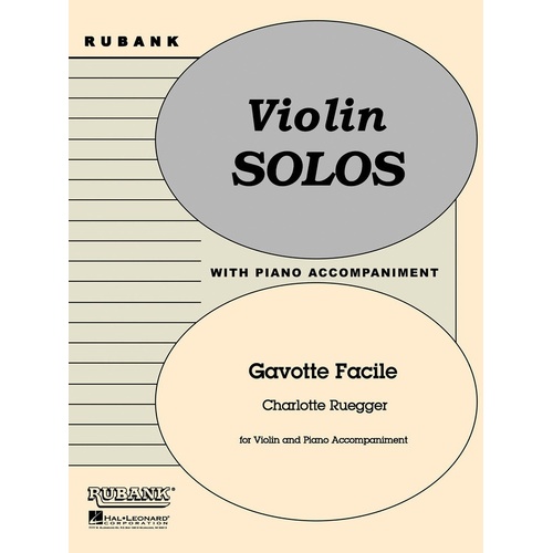 Gavotte Facile Violin/Piano (Softcover Book)