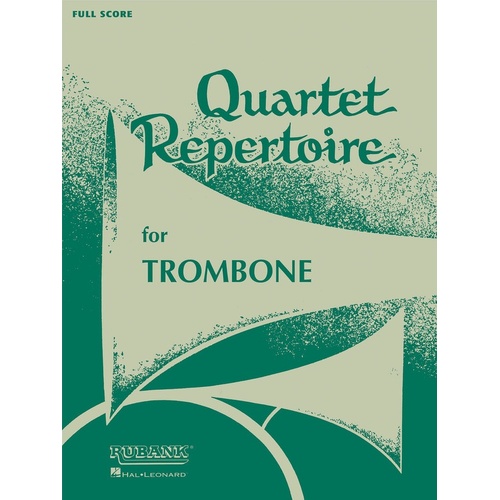 Quartet Repertoire 1st Trombone (Softcover Book)