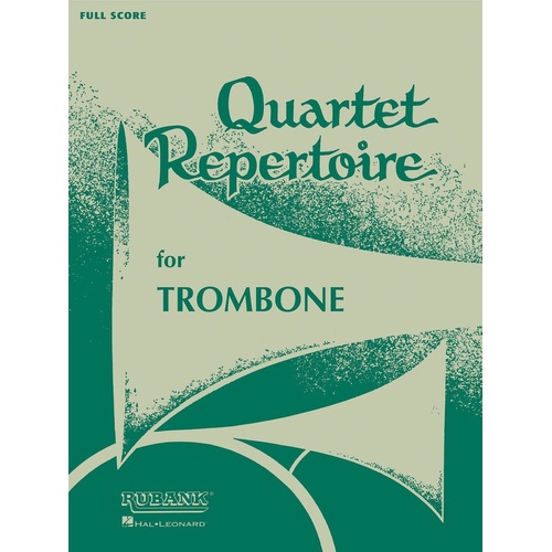 Quartet Repertoire 3rd Trombone Or baritone bc (Softcover Book)
