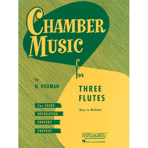 Chamber Music For 3 Flutes (Softcover Book)