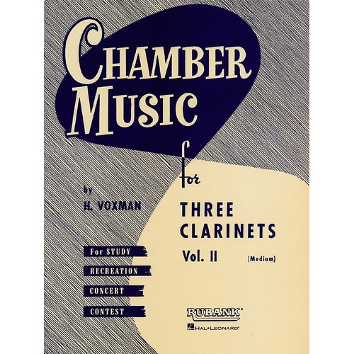 Chamber Music For 3 Clarinets Vol 2 (Music Score/Parts)
