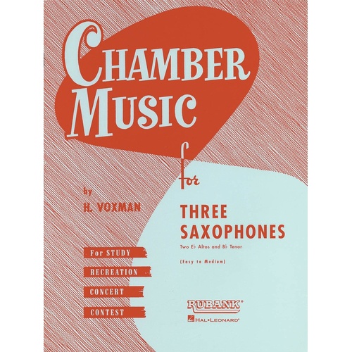 Chamber Music 3 Sax (Music Score/Parts)