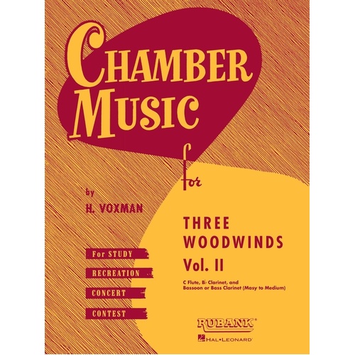 Chamber Music For 3 Woodwind Vol 2 Flu/Oboe/Clarinet (Softcover Book)
