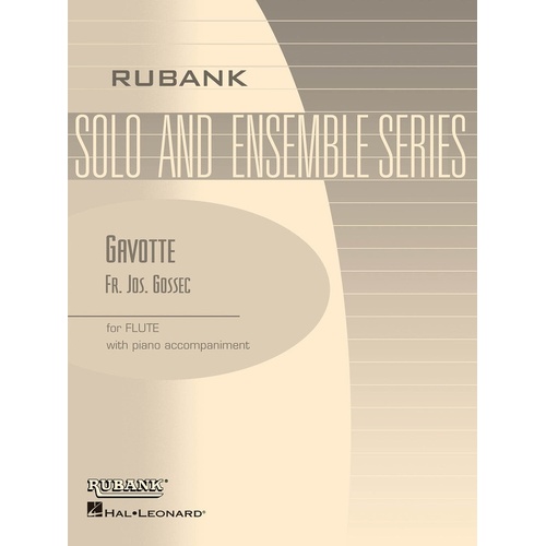 Gavotte Flute/Piano Arr Voxman (Softcover Book)