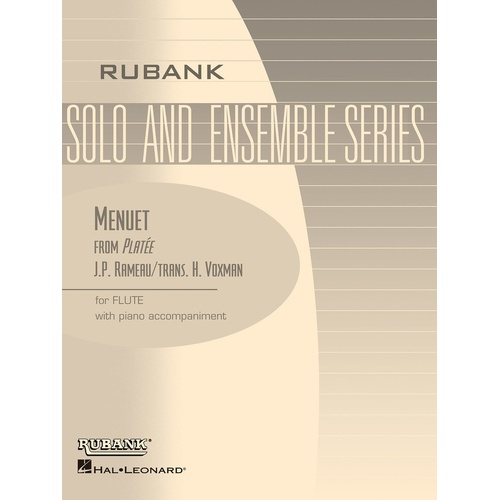 Menuet From Platee Flute Solo Piano Medium (Softcover Book)