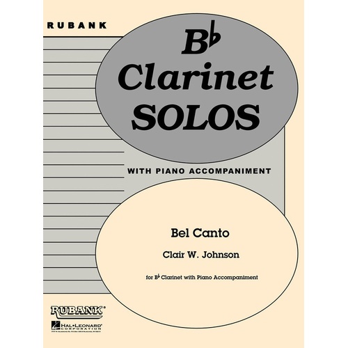 Bel Canto clarinet/Piano (Softcover Book)