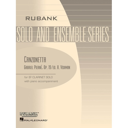 Canzonetta Op 19 clarinet Solo Piano 4 (Softcover Book)
