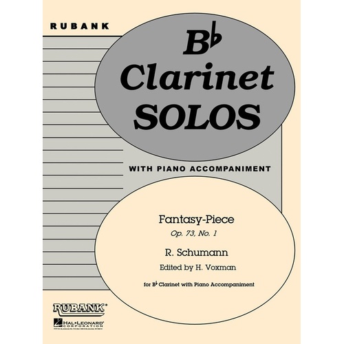 Fantasy Pieces Op 73 clarinet/Piano Arr Voxman (Softcover Book)