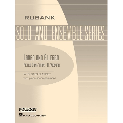 Boni - Largo Allegro Clarinet/Piano (Softcover Book)