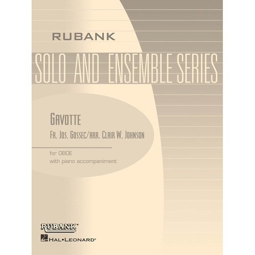 Gavotte Ob/Piano Arr Johnson (Softcover Book)