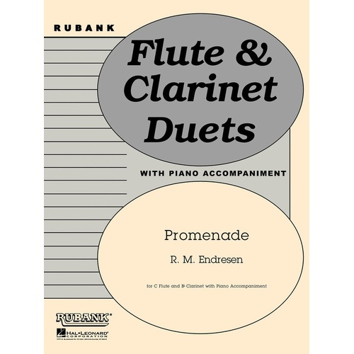 Promenade Flute Clarinet Duet With Piano Gr 3.5 (Music Score/Parts)