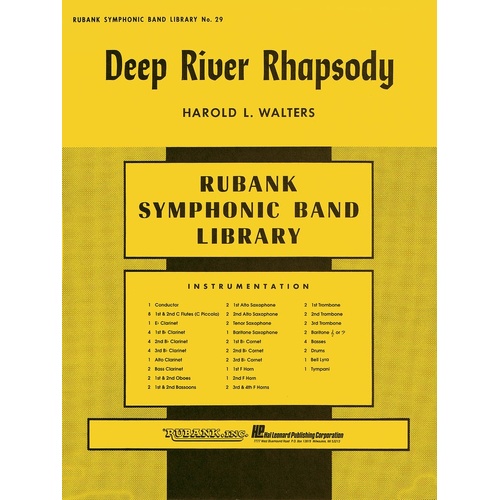 Deep River Rhapsody Symphonic Band (Music Score/Parts)