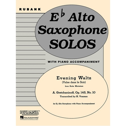 Evening Waltz Alto Sax/Piano (Softcover Book)