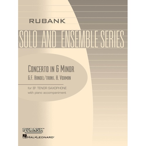 Concerto In G Minor Tenor Sax/Piano Arr Voxman (Softcover Book)
