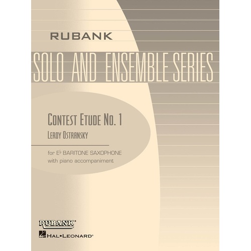 Contest Etude No 1 Baritone Sax/Piano (Softcover Book)