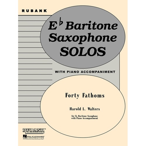 Forty Fathoms E Flat Bar Sax/Piano (Softcover Book)