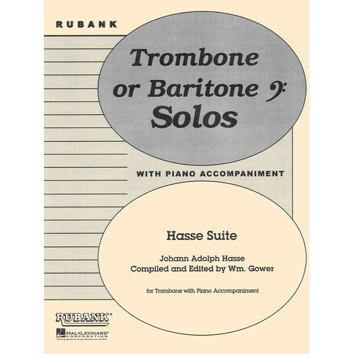 Hasse Suite Trombone Or Baritone Bc/Piano (Softcover Book)