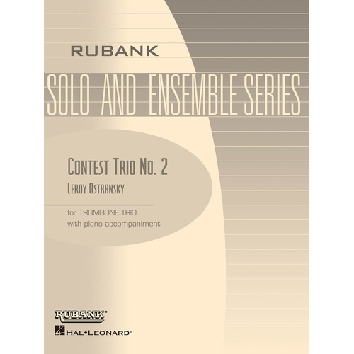Contest Trio No 2 Trombone Trio/Piano. (Softcover Book)