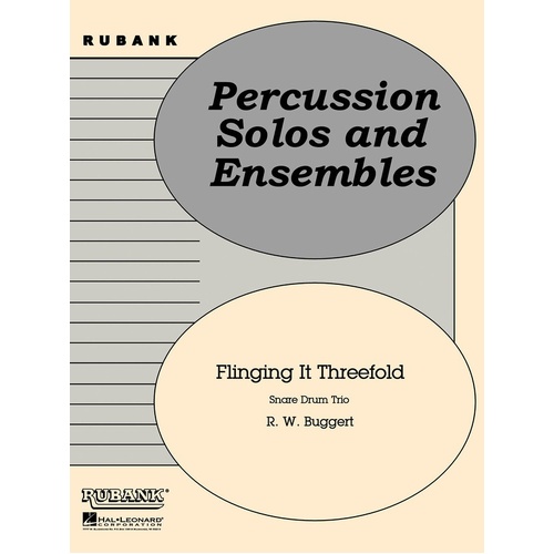 Flinging It Threefold Snare Drum Trio (Music Score/Parts)