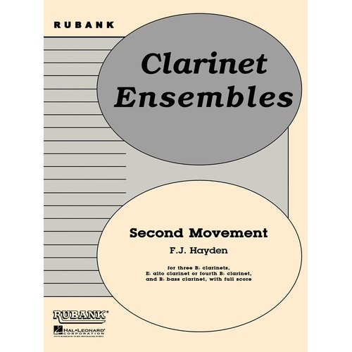Second Movement clarinet Qnt Choir (Music Score/Parts)