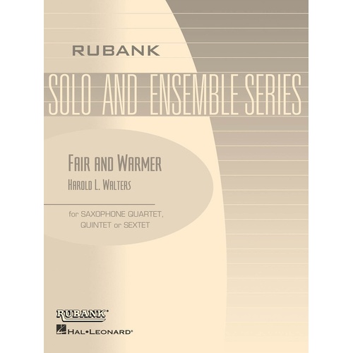 Fair And Warmer Sax Quart/Quint/Sxt (Music Score/Parts)