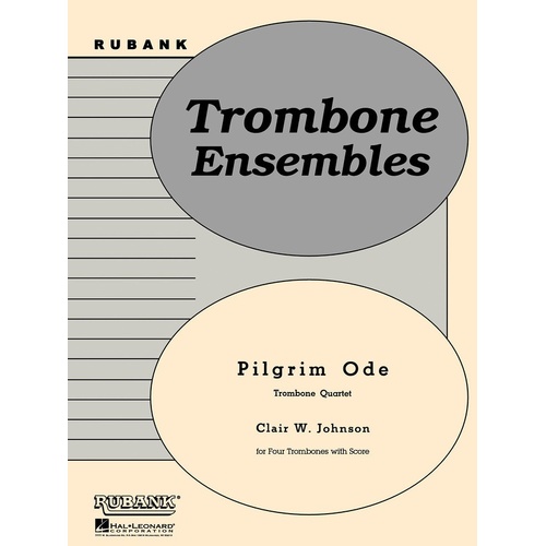 Pilgrim Ode Trombone Quartet With Sc (Music Score/Parts)