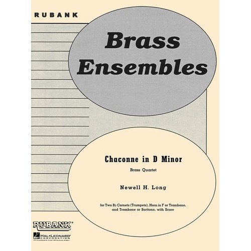 Chaconne D Min With Score (Music Score/Parts)
