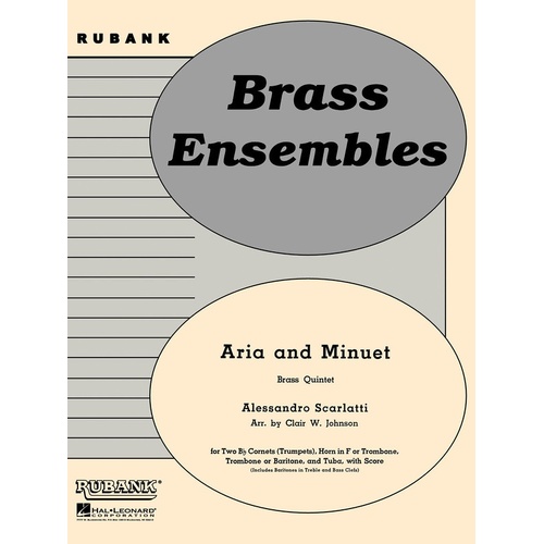 Aria And Minuet Brass Quintet Arr Johnson (Music Score/Parts)