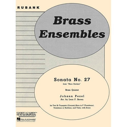 Sonata No 27 Brass Quintet (Music Score/Parts)