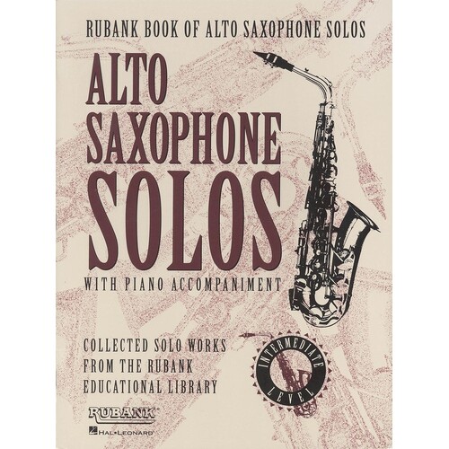 Rubank Book Of Alto Sax Solos Intermediate (Softcover Book)