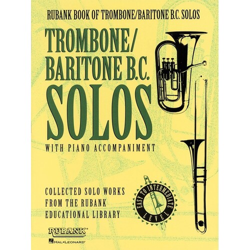 Rubank Book Of Trombone/baritone bc Solos Easy To Int (Softcover Book)