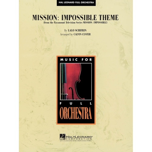 Mission Impossible Theme Hal Leonard Full Orchestra 3-4 (Music Score/Parts)