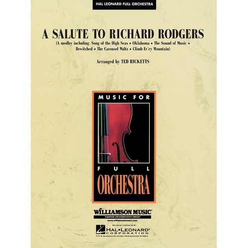 Salute To Richard Rodgers Hal Leonard Full Orchestra 3-4 (Music Score/Parts)