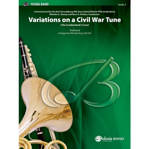 Variations on a Civil War Tune Concert Band Sheet Music Grade 2